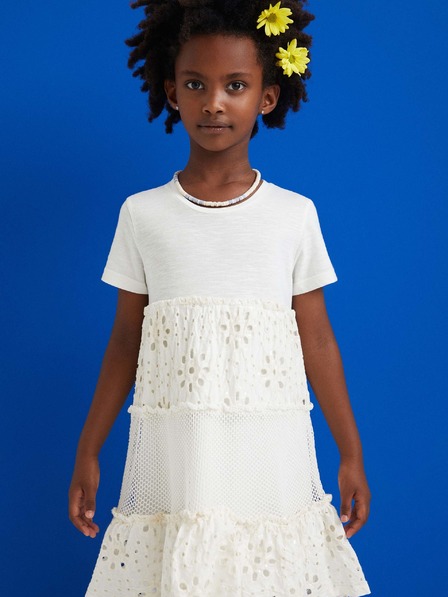 Desigual Krémszínű Desigual Raquel lányruha