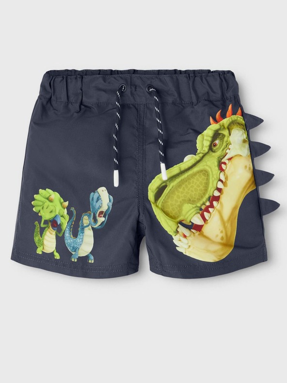 name it Sötétkék fiú mintás fürdőruha Gigantosaurus névvel