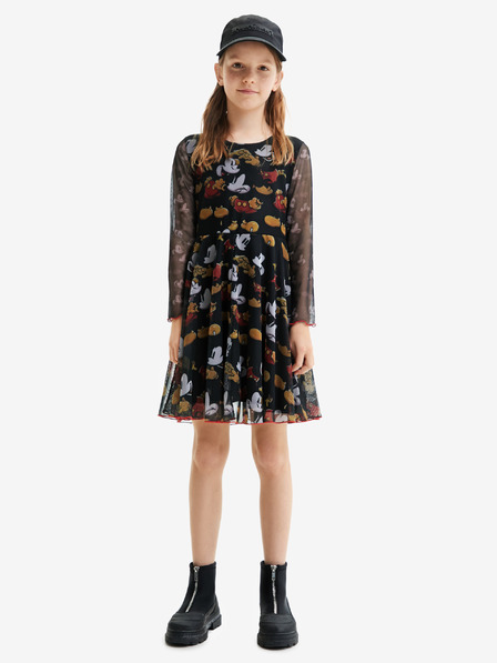 Desigual Fekete lányok mintás ruha Desigual Arroyo