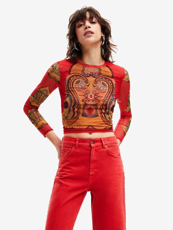 Desigual Piros Desigual női Groove póló
