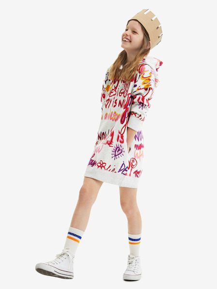 Desigual Desigual Almeda világosszürke mintás lány melegítőfelsőruha