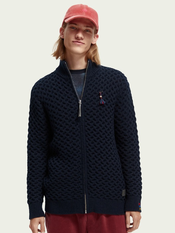 Scotch & Soda Sötétkék férfi pulóver Scotch & Soda