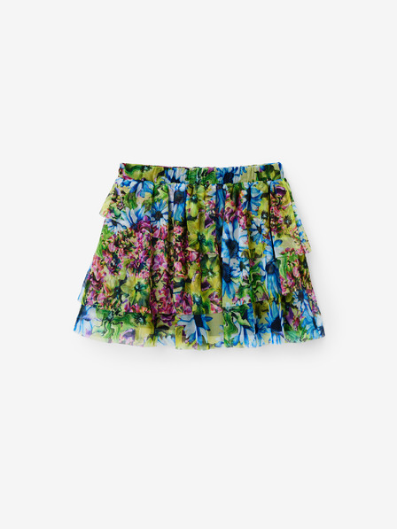 Desigual Kék és zöld lányoknak virágos szoknya Desigual Garden