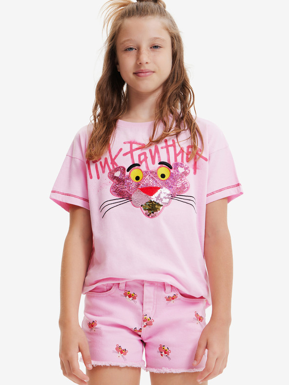 Desigual Pink Panther Gyerek Póló Rózsaszín