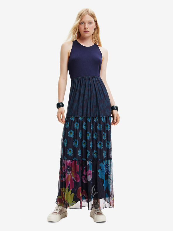 Desigual Desigual Dudas Sötétkék női maxiruha