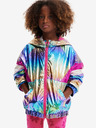 Desigual Rózsaszín és kék színű, fémes színű Desigual Rainbow lánykabát
