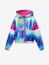 Desigual Rózsaszín és kék színű, fémes színű Desigual Rainbow lánykabát