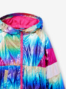 Desigual Rózsaszín és kék színű, fémes színű Desigual Rainbow lánykabát