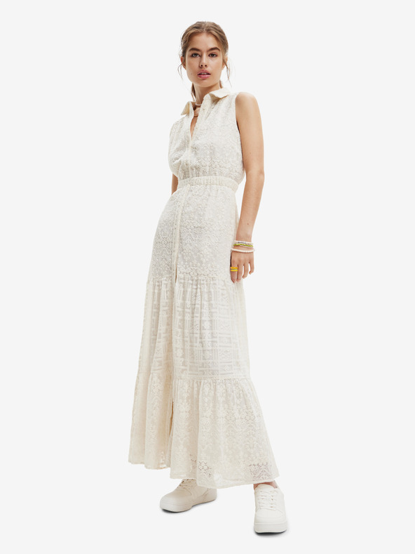 Desigual Desigual Moon krém női ing maxi ruha