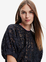 Desigual Fekete női csipke felső Desigual Lucca
