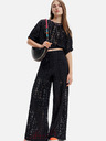 Desigual Fekete női csipke felső Desigual Lucca