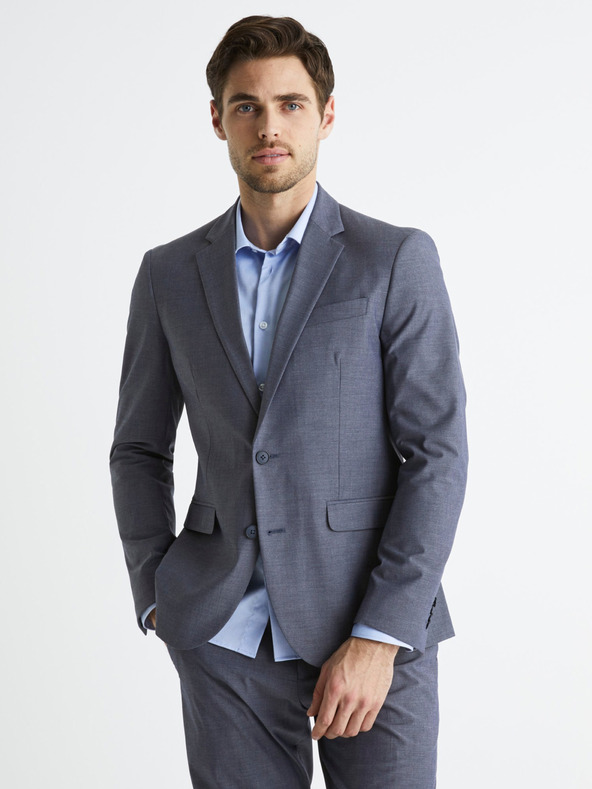 Celio Szürkéskék férfi karcsúsított öltönyzakó Celio Buchambray