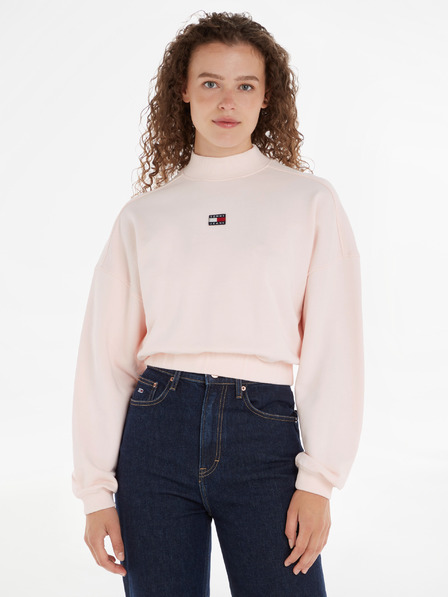 Tommy Jeans Mock Neck Badge Boxy Cropped Melegítő felső