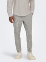 ONLY & SONS Világosszürke férfi csíkos nadrág, lenvászon ONLY & SONS Linus