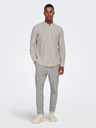 ONLY & SONS Világosszürke férfi csíkos nadrág, lenvászon ONLY & SONS Linus