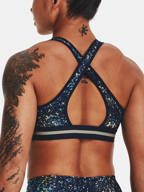 Under Armour UA Project Rock Bra Printed Sport Melltartó Kék termék 2. képe