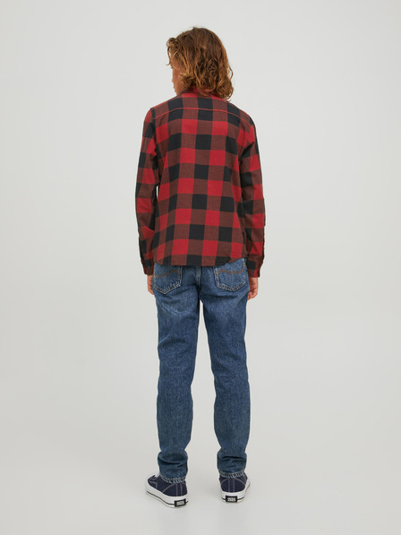 Jack & Jones Fekete-piros Jack & Jones Gingham fiú kockás ing fiúknak