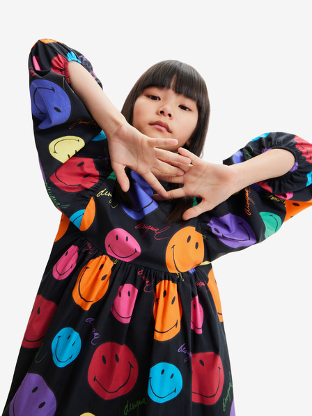 Desigual Desigual Alexa fekete lány mintás ruha Desigual Alexa fekete lány ruhája