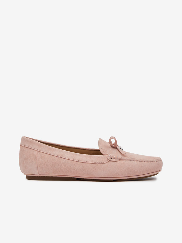 Michael Kors Világos rózsaszín női Michael Kors Juliette szarvasbőrből készült loafer