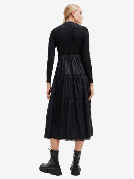 Desigual Fekete Desigual női Misha midi ruha Misha