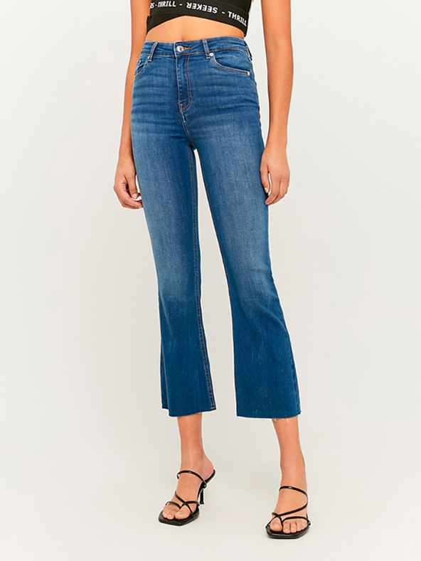 TALLY WEiJL Sötétkék Cropped Flared Fit farmer TALLY WEiJL