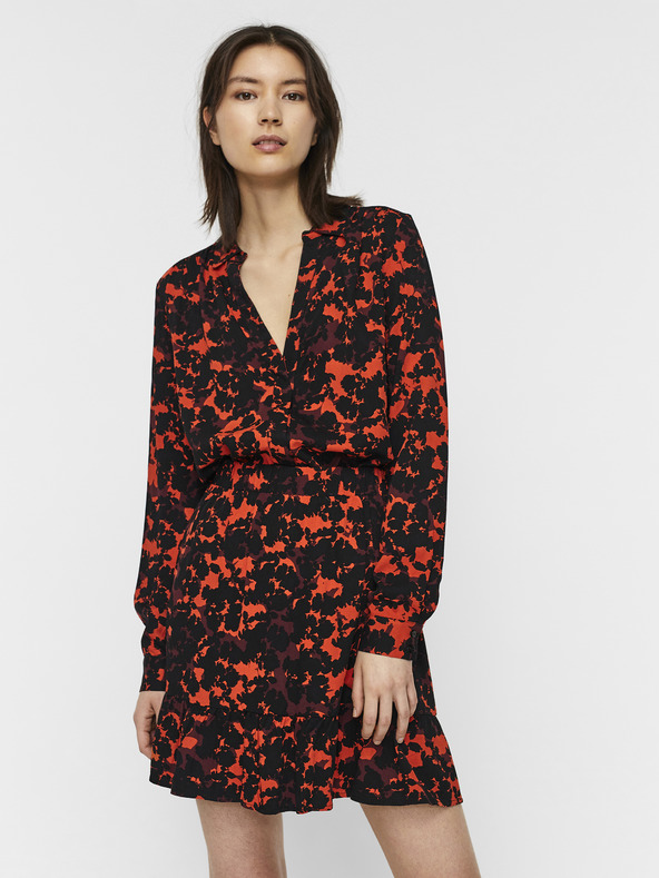 Vero Moda Narancssárga és fekete mintás ing VERO MODA Rio