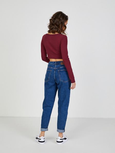 TALLY WEiJL Burgundi színű crop top TALLY WEiJL