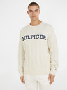 Tommy Hilfiger Cable Monotype Crew Neck Pulóver