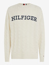 Tommy Hilfiger Cable Monotype Crew Neck Pulóver