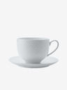 Maxwell & Williams Fehér porcelán Diamonds 220 ml-es Maxwell & Williams teáscsésze és csészealj.