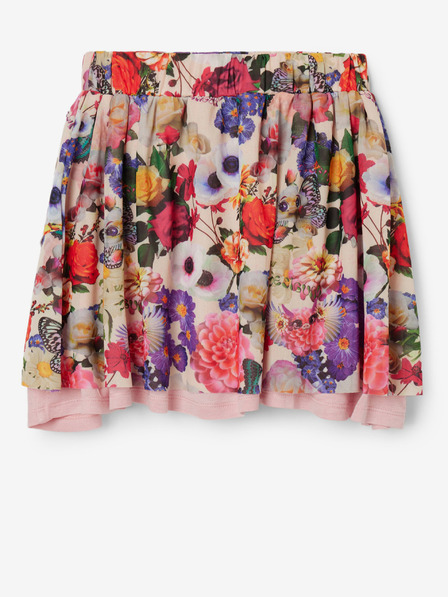 Desigual Desigual Bimba rózsaszín és krém lány virágos szoknya