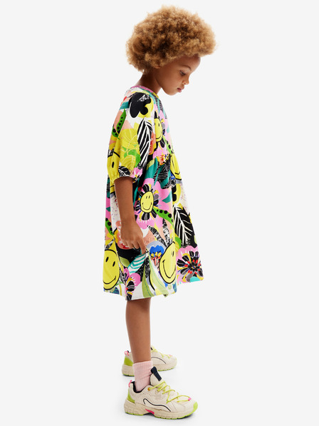 Desigual Desigual Baia sárga színű, mintás lányruha