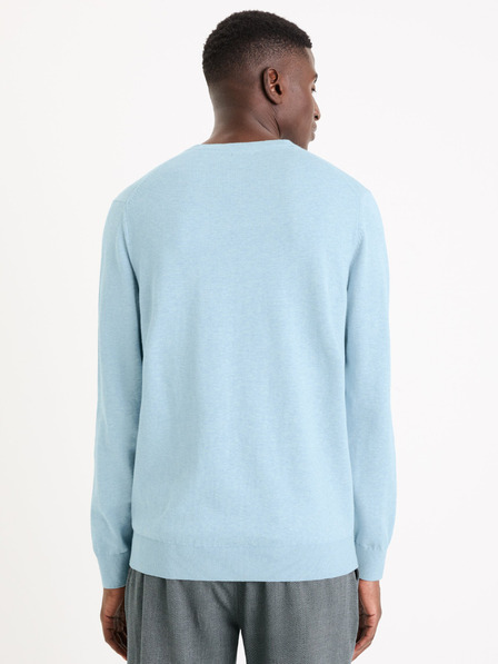 Celio Világoskék férfi basic pulóver Celio Decotonv