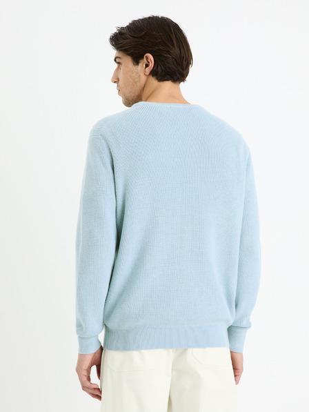 Celio Világoskék férfi basic pulóver Celio Gexter