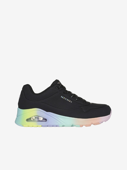 Skechers Fekete Skechers Uno női tornacipő - Szivárványos lelkek