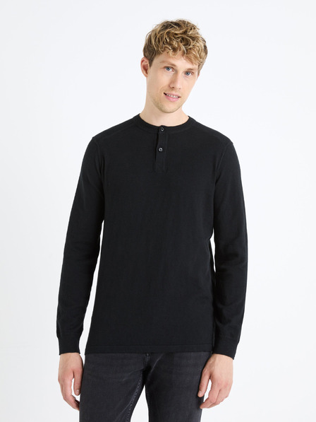 Celio Fekete férfi basic pulóver Celio Fepax
