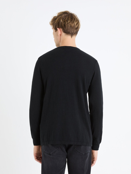 Celio Fekete férfi basic pulóver Celio Fepax
