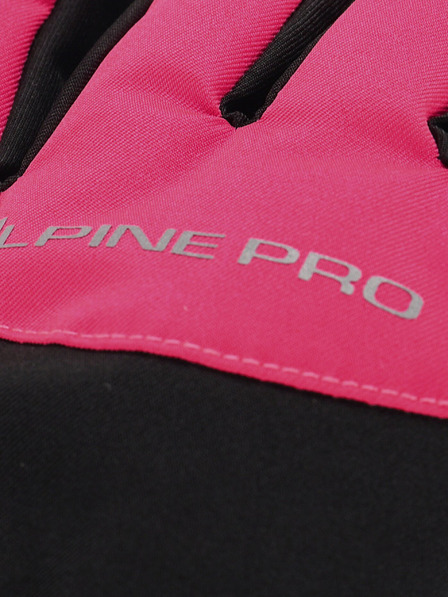 ALPINE PRO Rózsaszín és fekete lány kesztyű PTX membránnal ALPINE PRO Lordo