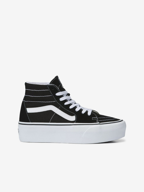 Vans Fekete női bokabőr platformos tornacipő VANS Sk8-Hi Tapered Stackform