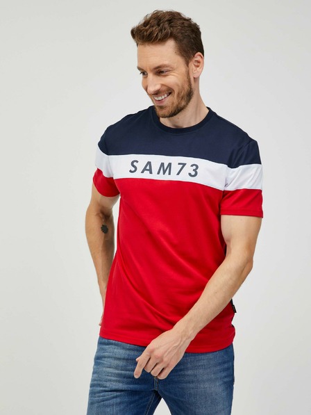 Sam 73 Kék-piros férfi póló SAM 73 Kavix