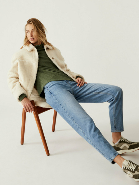 Marks & Spencer Női kék magas derekú mom fit farmernadrág Marks & Spencer