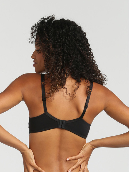 DIM Fekete női Dim WIREFREE STRAPLESS melltartó