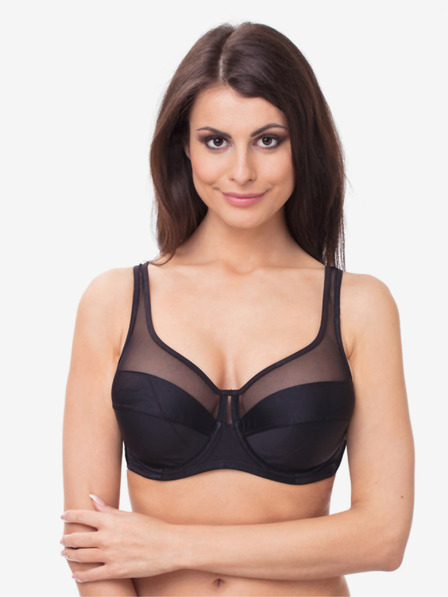 DIM Fekete női merevített melltartó Dim GENEROUS CLASSIC BRA