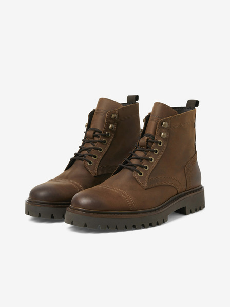 Jack & Jones Sötétbarna Férfi bőr bokacsizma Jack & Jones Wenzo