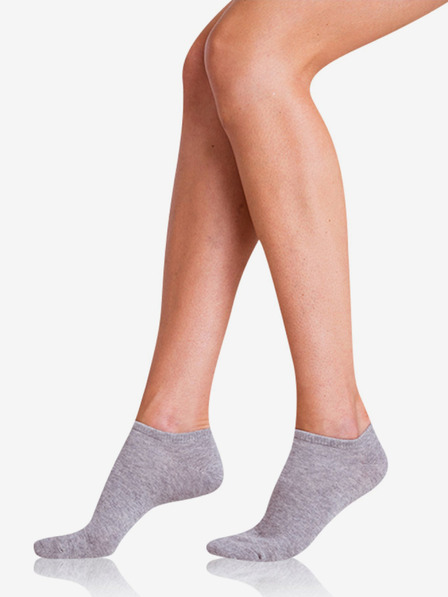 Bellinda Két pár női zokni készlet szürke színben Bellinda COTTON IN-SHOE SOCKS 2x