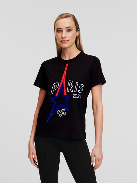 Karl Lagerfeld Fekete női póló KARL LAGERFELD Paris