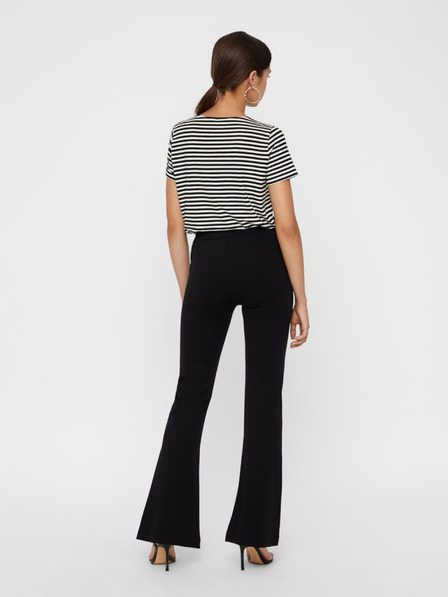 Vero Moda Fekete női bővített szabású nadrág Vero Moda Kamma Kamma
