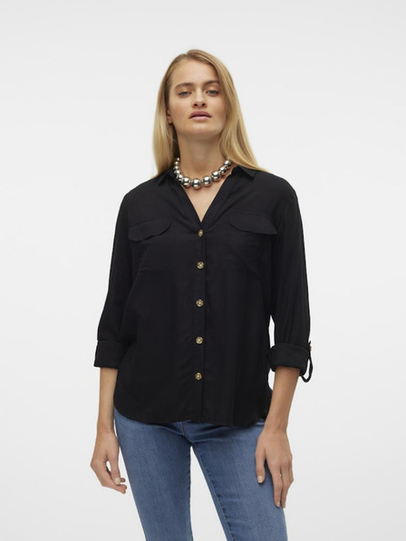 Vero Moda Fekete Vero Moda Bumpy női blúz