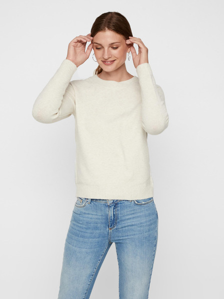 Vero Moda VERO MODA VERO MODA Doffy krémszínű basic pulóver