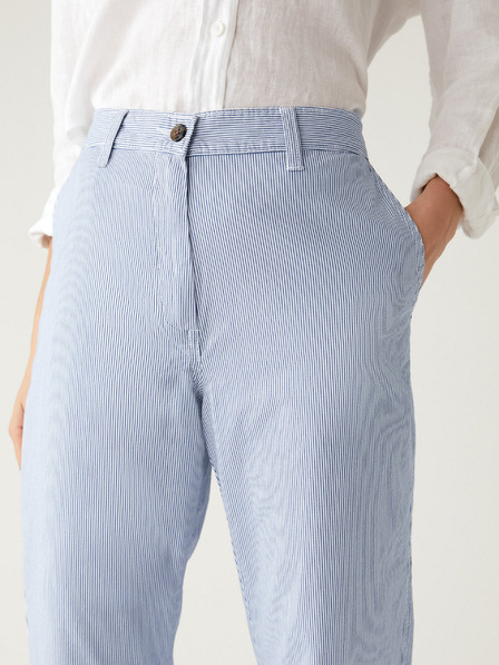 Marks & Spencer Világoskék női csíkos chino nadrág Marks & Spencer